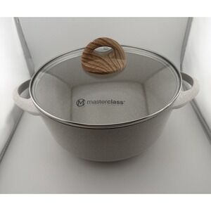 Masterclass Cookware Collection 10" Casserole Stock Pot W/ Lid Speckled Gray